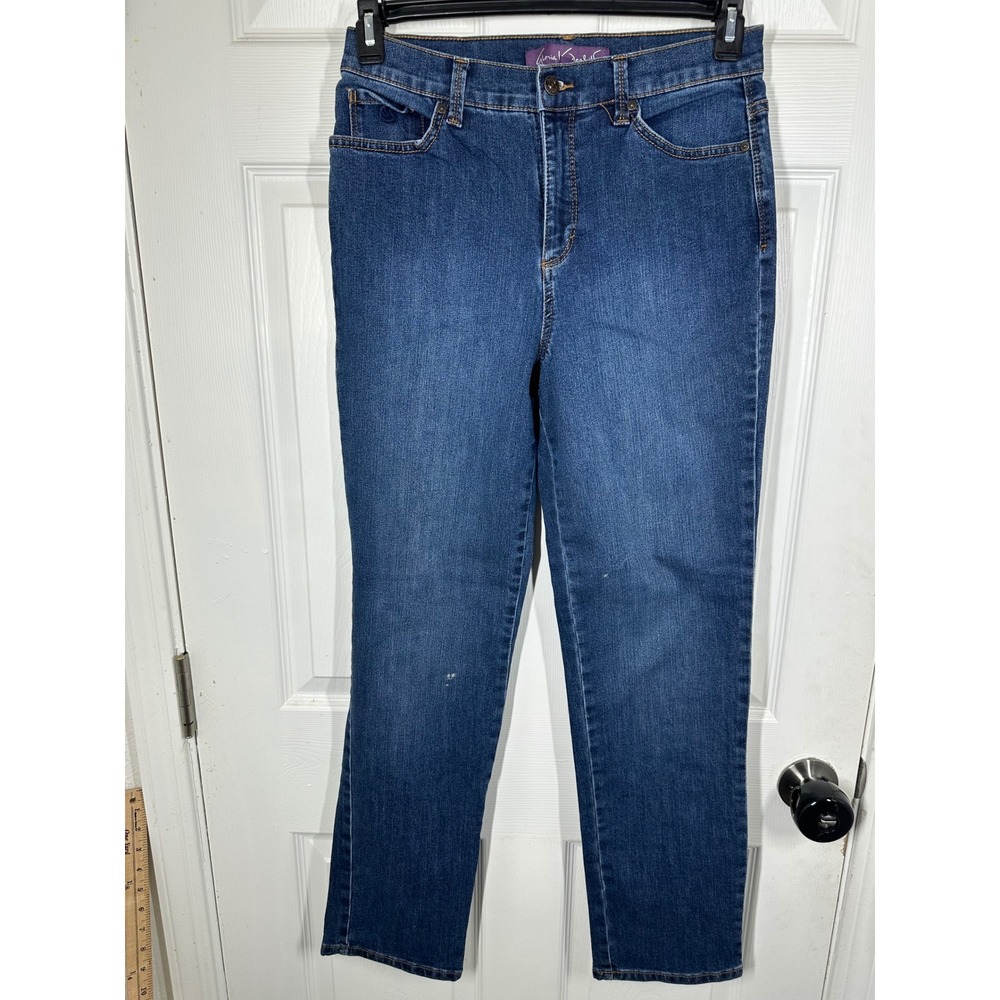 Gloria Vanderbilt Jeans Women 8 Blue Amanda Tapered High Rise Stretch Denim 7220
